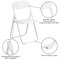 Emma and Oliver 2 Pack Commercial Event Plastic Folding Chair with Ganging Brackets